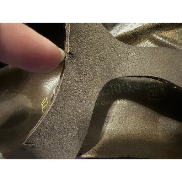 Birkenstock 260 L6 M7 Sandal Women 40/9 Classic Beach Travel Comfy Casual Flaws - Picture 9 of 11